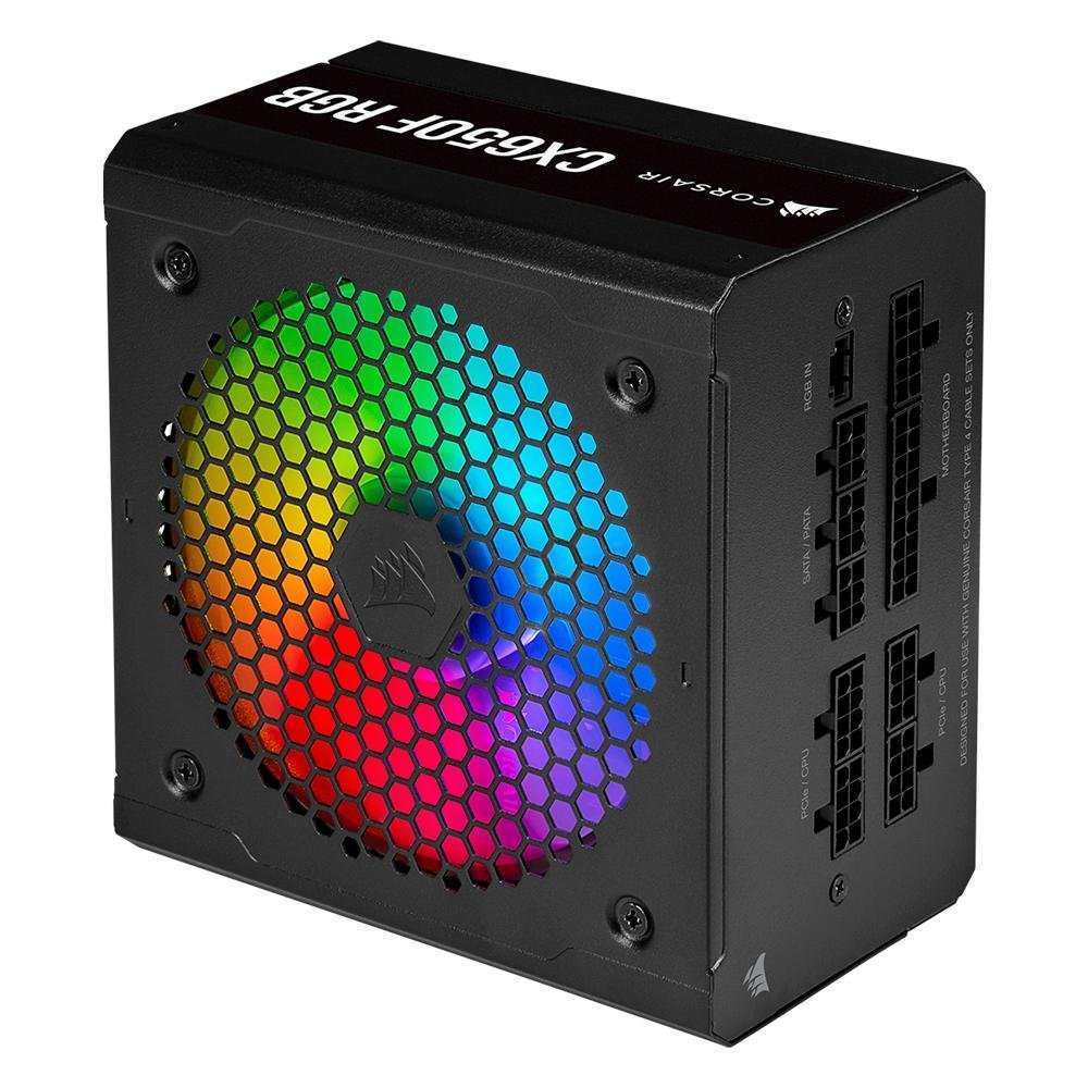 Fonte Corsair CX650F, 650W, 80 Plus Bronze| KaBuM!