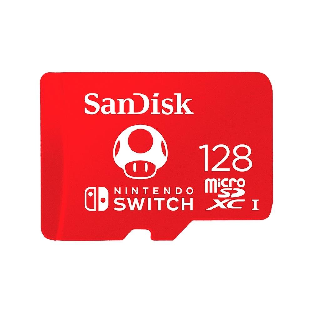 Cartão de Memória SanDisk Micro SD Nintendo Switch 128GB, 100MB/s - SDSQXAO-128G-GNCZN