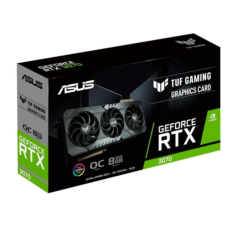 Placa de Vídeo Asus NVIDIA GeForce TUF Gaming RTX 3070, O8G, GDDR6