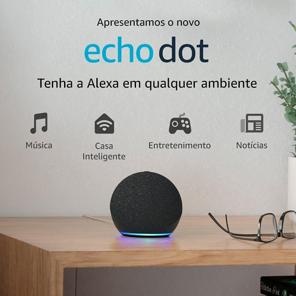 Imagem 9 de 13 do produto Echo Dot (4ª Geração) com Alexa, Amazon Smart Speaker Preto - B084DWCZY6