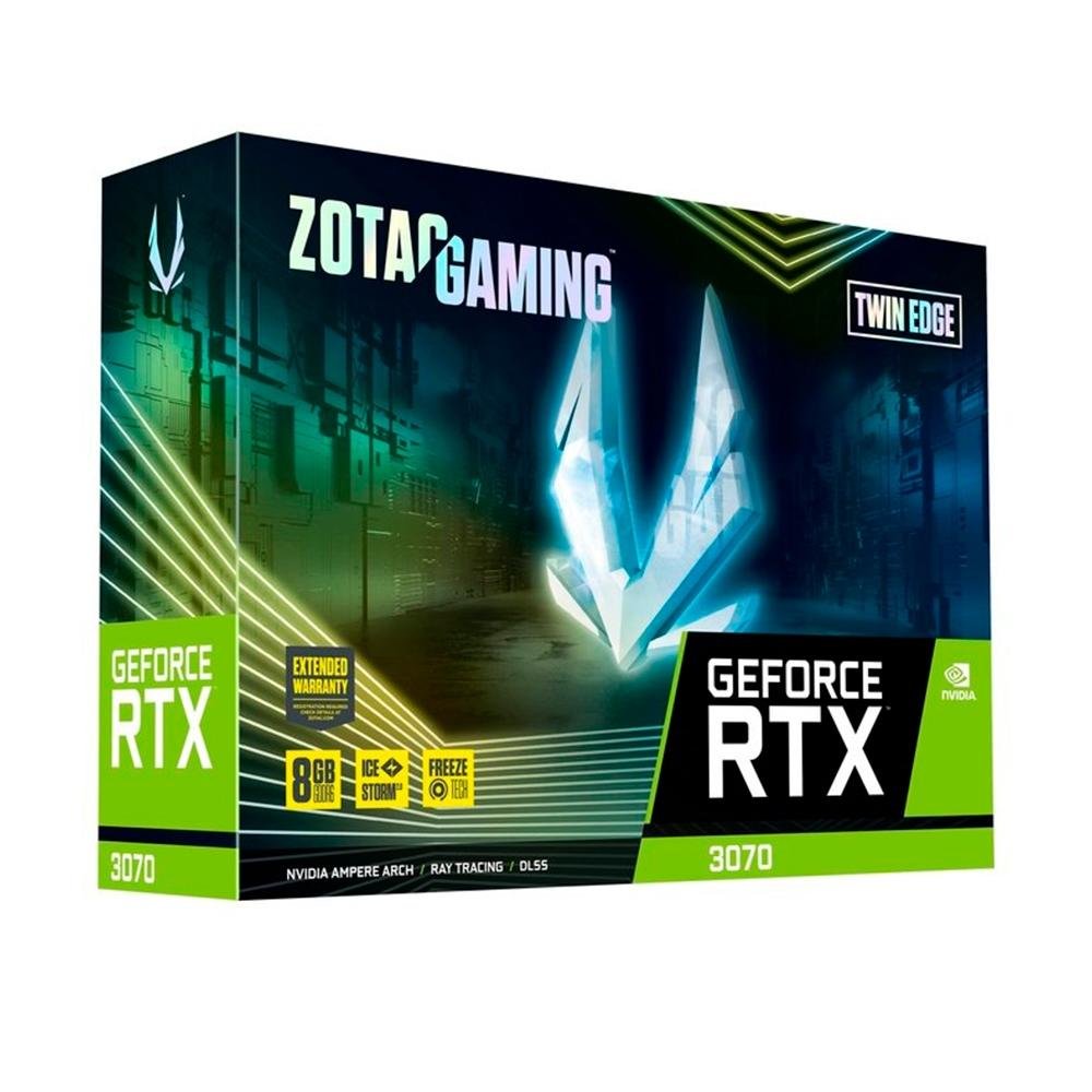 Placa de Vídeo RTX 3070 Twin Edge OC Zotac NVIDIA GeForce, 8GB