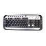 Teclado C3 Tech Multimídia Slim AB-II KB2202-1 BSI PS2 Preto/Prata