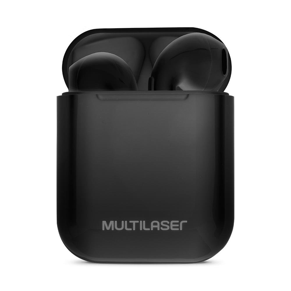 Fone de Ouvido Bluetooth Multilaser TWS Airbud, Recarregável, Preto - PH358  | KaBuM!