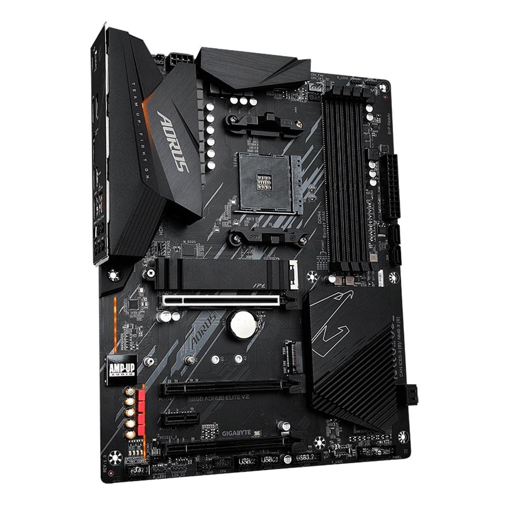 Placa-Mãe Aorus B550 Elite V2, AMD B550, Rev. 1.0, ATX, DDR4, Preto - B550 AORUS ELITE V2 7