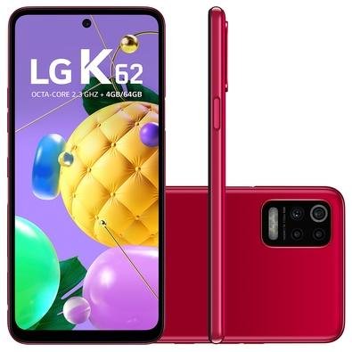 Smartphone LG K62, 64GB, 48MP, Tela 6.5´, Vermelho - LMK520BMW | KaBuM!