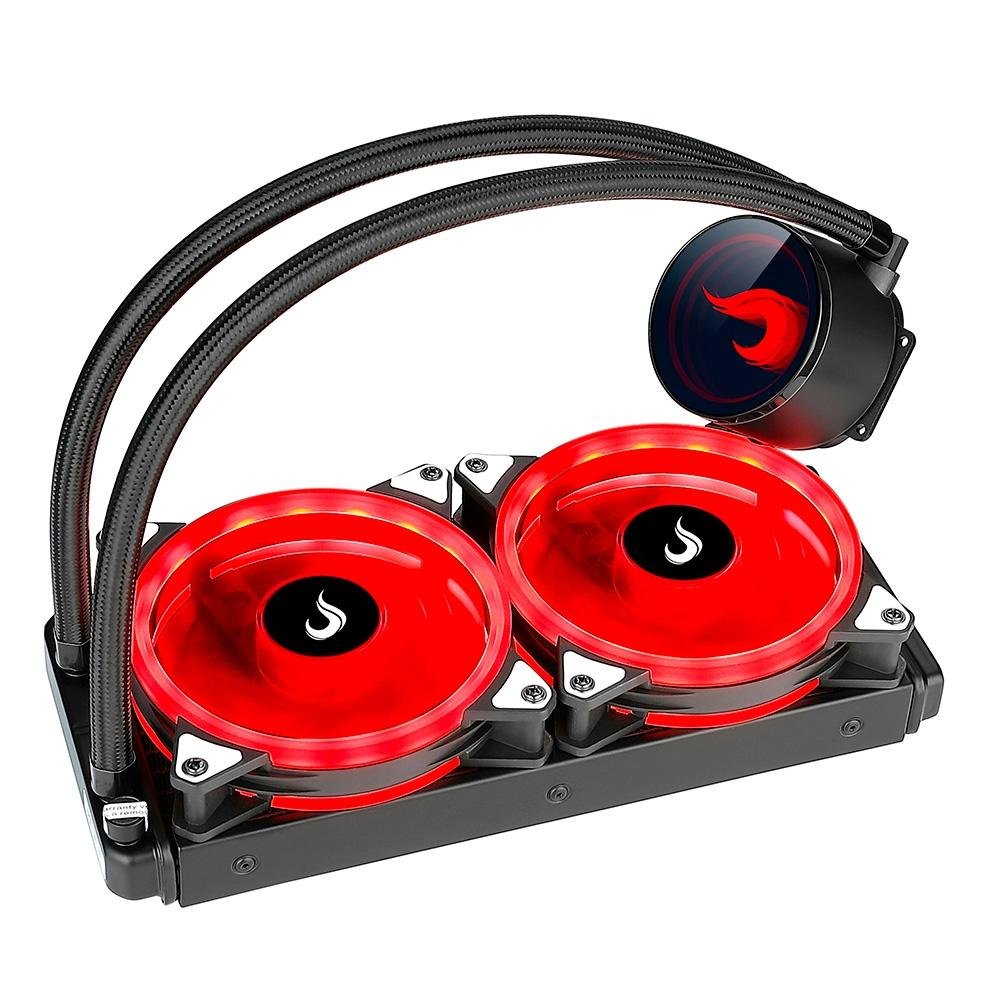 Water Cooler Rise Mode Gamer Black, RGB, 240mm, AMD/Intel, Preto - RM-WCB-02-RGB Water Cooler Rise Mode Gamer Black, RGB, 240mm, AMD/Intel, Preto - RM-WCB-02-RGB