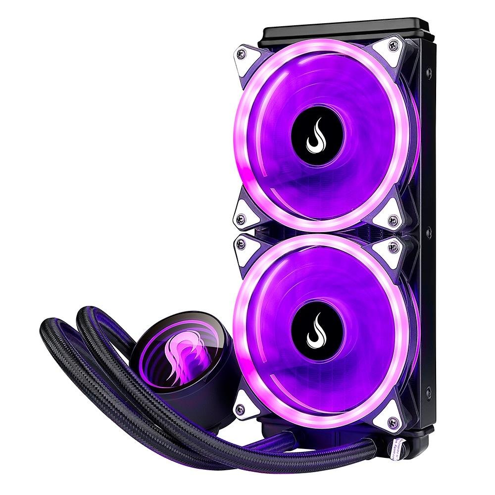 Water Cooler Rise Mode Gamer Black, RGB, 240mm, AMD/Intel, Preto - RM-WCB-02-RGB Water Cooler Rise Mode Gamer Black, RGB, 240mm, AMD/Intel, Preto - RM-WCB-02-RGB
