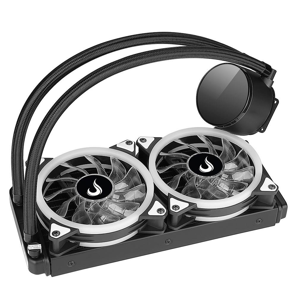 Water Cooler Rise Mode Gamer Black, RGB, 240mm, AMD/Intel, Preto - RM-WCB-02-RGB Water Cooler Rise Mode Gamer Black, RGB, 240mm, AMD/Intel, Preto - RM-WCB-02-RGB