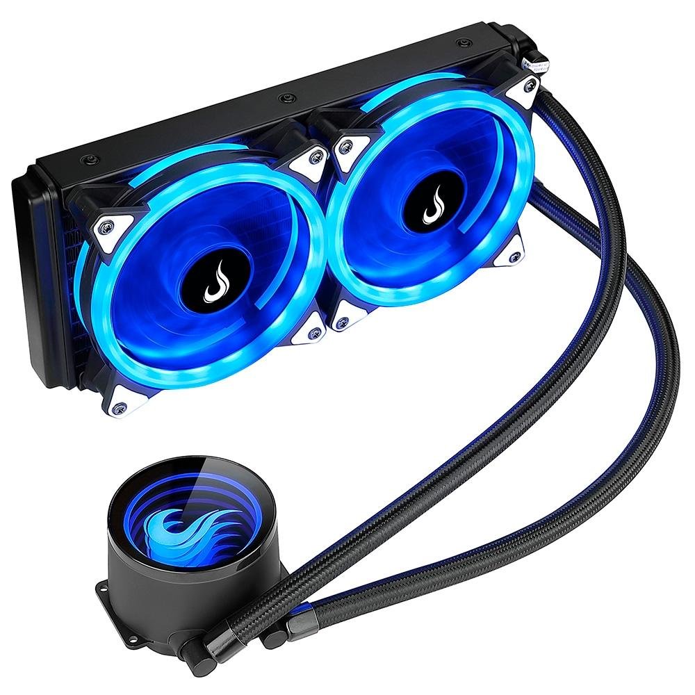 Water Cooler Rise Mode Gamer Black, RGB, 240mm, AMD/Intel, Preto - RM-WCB-02-RGB Water Cooler Rise Mode Gamer Black, RGB, 240mm, AMD/Intel, Preto - RM-WCB-02-RGB