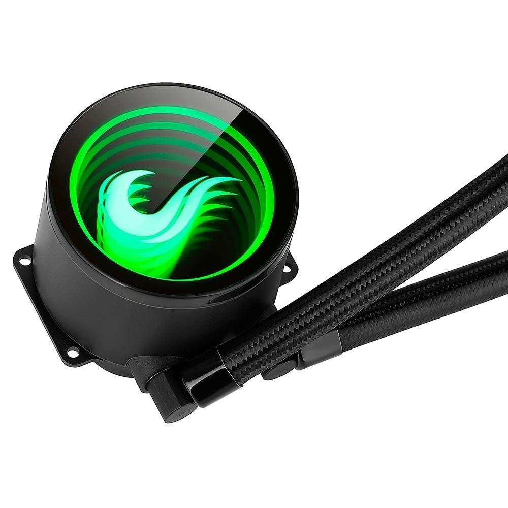 Water Cooler Rise Mode Gamer Black, RGB, 240mm, AMD/Intel, Preto - RM-WCB-02-RGB Water Cooler Rise Mode Gamer Black, RGB, 240mm, AMD/Intel, Preto - RM-WCB-02-RGB
