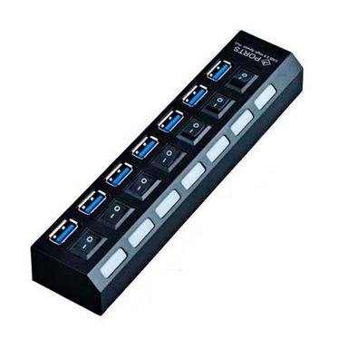 Hub MD9 7 portas USB 3.0 + Interruptor de Energia - XC-HUB7