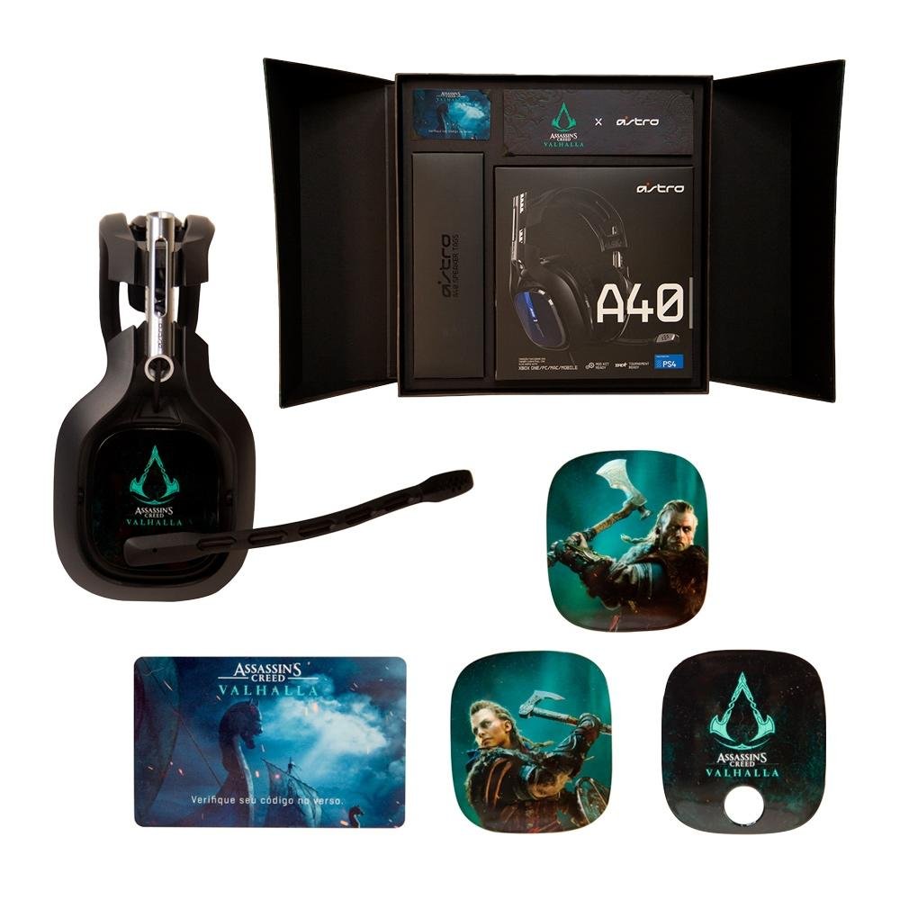 Headset Astro Gaming A40 TR Special Edition Assassin´s Creed, Tags Personalizadas, Jogo Incluso para PC, Drivers 40mm - 991-000359 Headset Astro Gaming A40 TR Special Edition Assassin´s Creed, Tags Personalizadas, Jogo Incluso para PC, Drivers 40mm - 991-000359