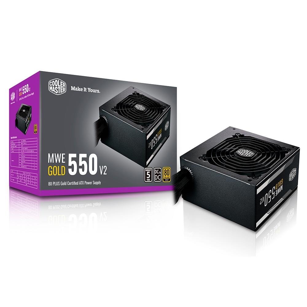 Imagem 12 de 12 do produto Fonte Cooler Master MWE V2, 550W, 80 Plus Gold - MPE-5501-ACAAG-WO