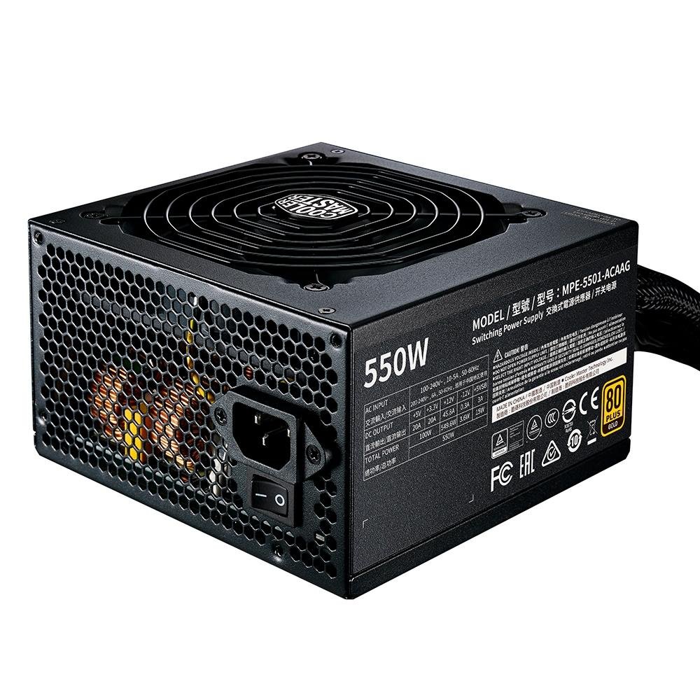 Imagem 7 de 12 do produto Fonte Cooler Master MWE V2, 550W, 80 Plus Gold - MPE-5501-ACAAG-WO