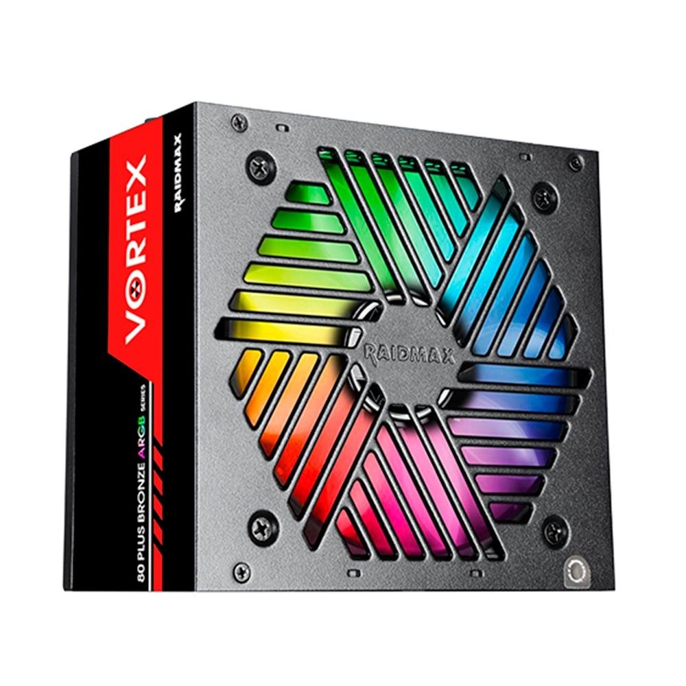 Fonte Raidmax Vortex ARGB, 500W, 80 Plus Bronze - RX-500AF-VR | KaBuM!