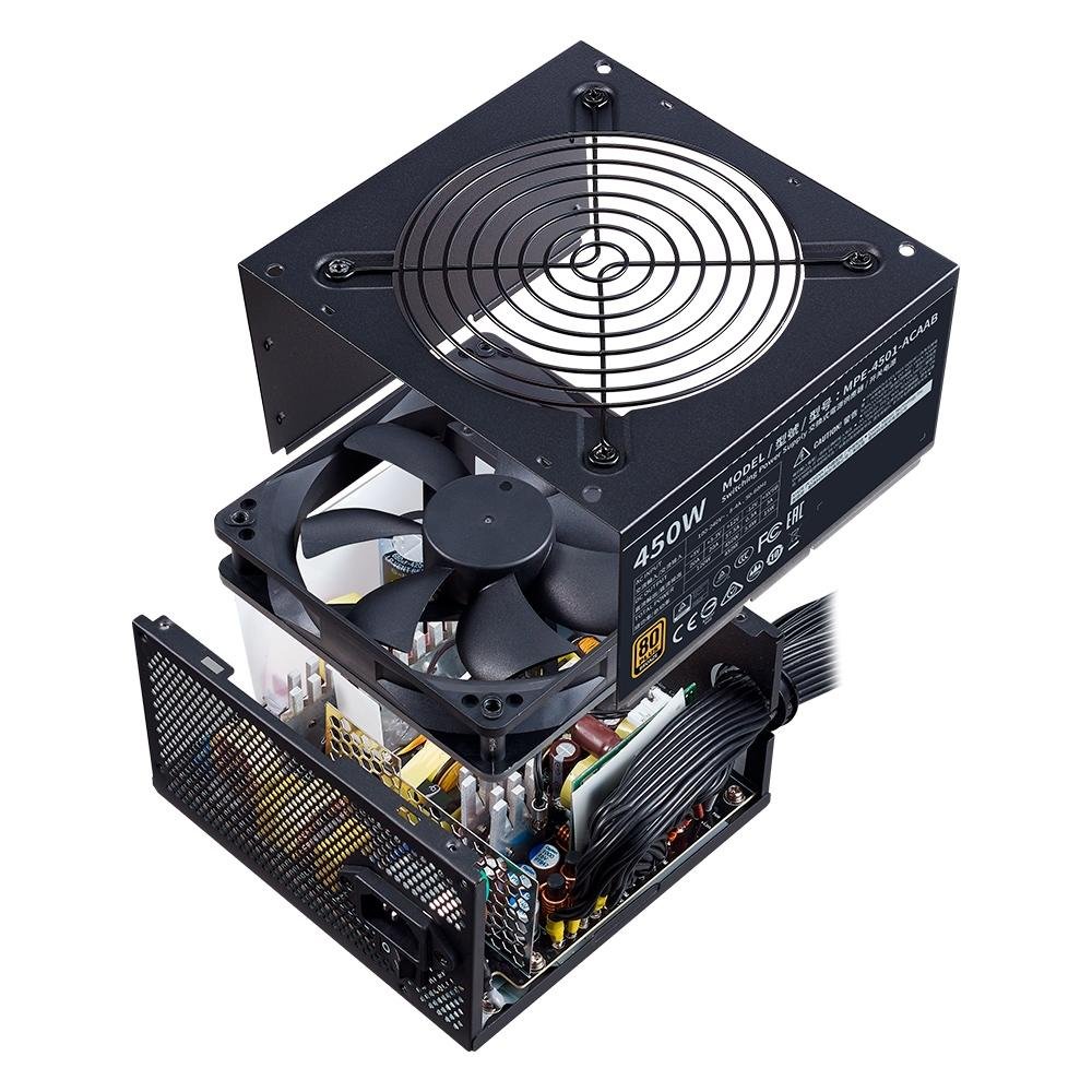Imagem 9 de 9 do produto Fonte Cooler Master MWE V2, 450W, 80 Plus Bronze - MPE-4501-ACAAB-WO