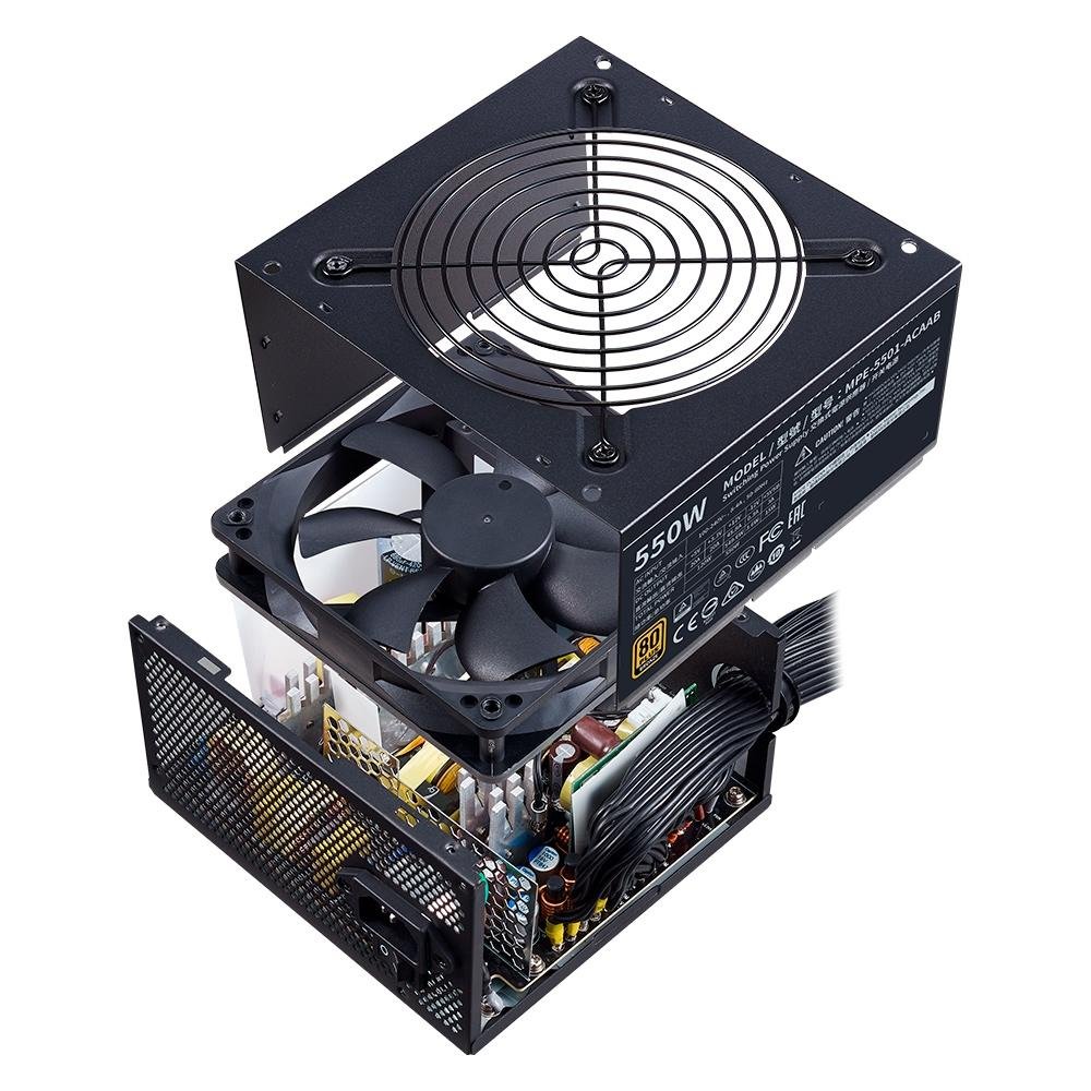 Imagem 9 de 9 do produto Fonte Cooler Master MWE V2, 550W, 80 Plus Bronze - MPE-5501-ACAAB-WO