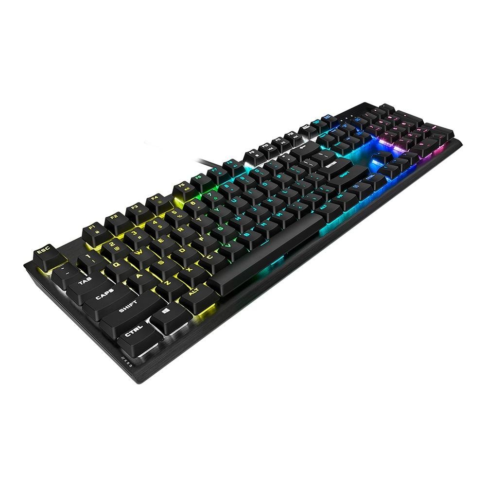 Teclado Mecânico Gamer Corsair K60 PRO RGB, Switch Cherry MX Low Profile Speed, ABNT - CH-910D018-BR Teclado Mecânico Gamer Corsair K60 PRO RGB, Switch Cherry MX Low Profile Speed, ABNT - CH-910D018-BR