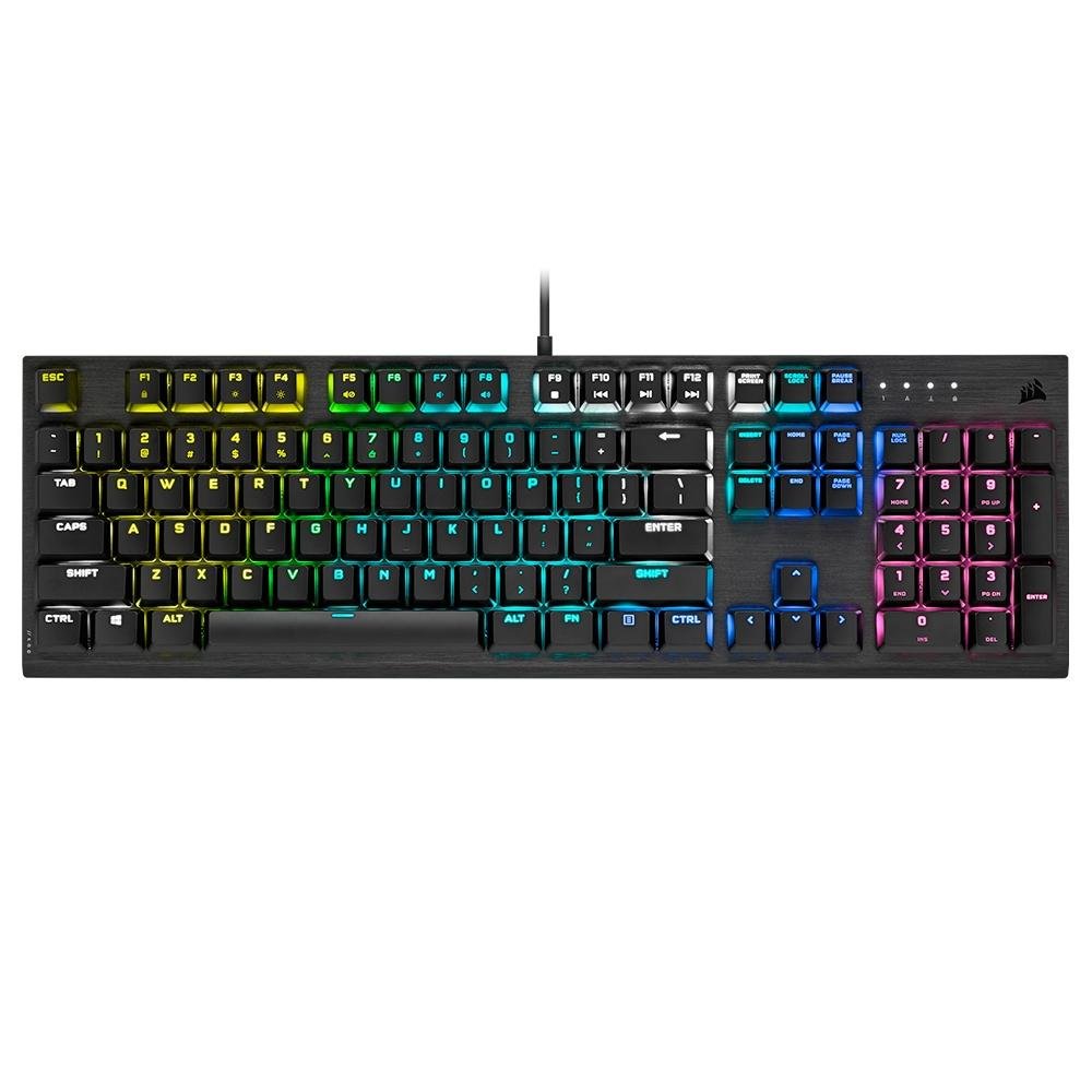 Teclado Mecânico Gamer Corsair K60 PRO RGB, Switch Cherry MX Low Profile Speed, ABNT - CH-910D018-BR Teclado Mecânico Gamer Corsair K60 PRO RGB, Switch Cherry MX Low Profile Speed, ABNT - CH-910D018-BR