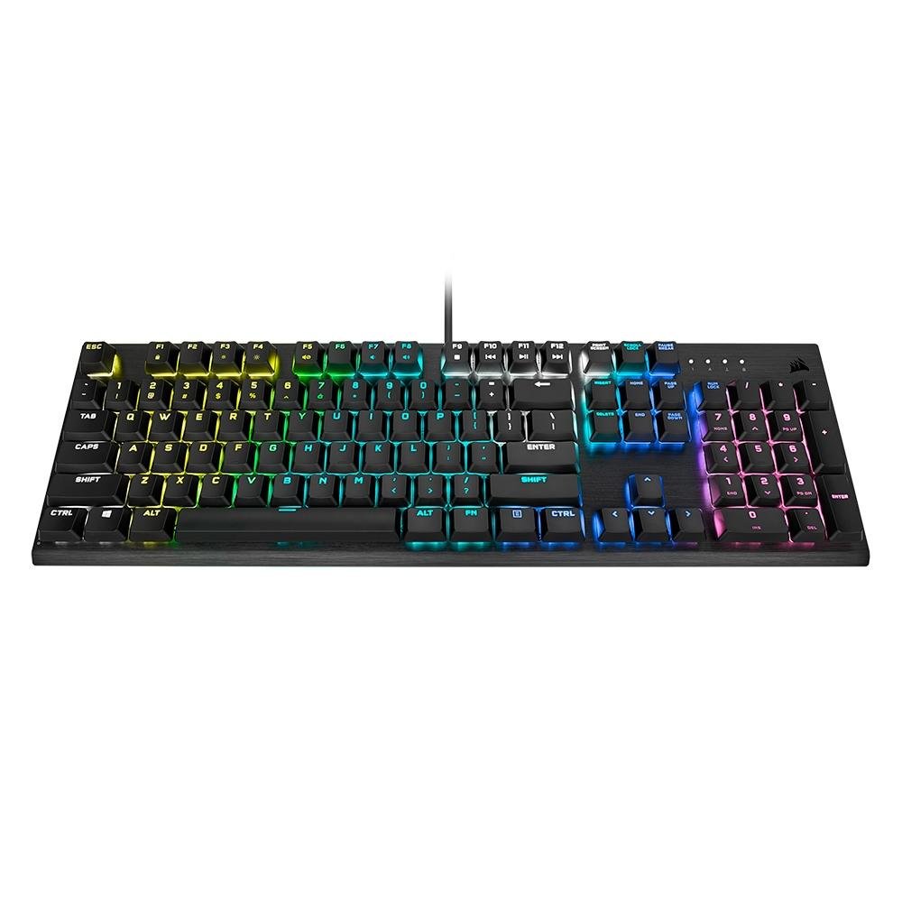 Teclado Mecânico Gamer Corsair K60 PRO RGB, Switch Cherry MX Low Profile Speed, ABNT - CH-910D018-BR Teclado Mecânico Gamer Corsair K60 PRO RGB, Switch Cherry MX Low Profile Speed, ABNT - CH-910D018-BR