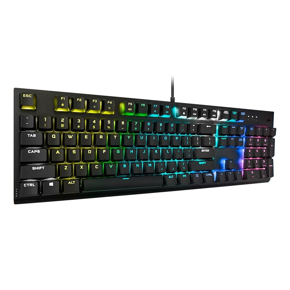 Teclado Mecânico Gamer Corsair K60 PRO RGB, Switch Cherry MX Low Profile Speed, ABNT - CH-910D018-BR Teclado Mecânico Gamer Corsair K60 PRO RGB, Switch Cherry MX Low Profile Speed, ABNT - CH-910D018-BR