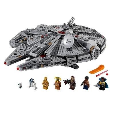 Inspire jovens e adultos com este modelo LEGO Star Wars Millennium Falcon. Esta versão construída em tijolos do icônico cargueiro Corellian apresenta