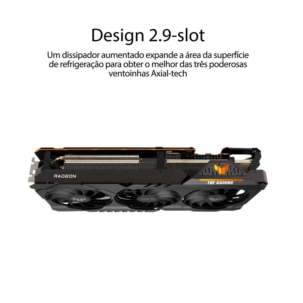 Placa de Vídeo Asus TUF RX 6800 XT GAMING OC, 16G, GDDR6 - TUF-RX6800XT-O16G-GAMING Placa de Vídeo Asus TUF RX 6800 XT GAMING OC, 16G, GDDR6 - TUF-RX6800XT-O16G-GAMING
