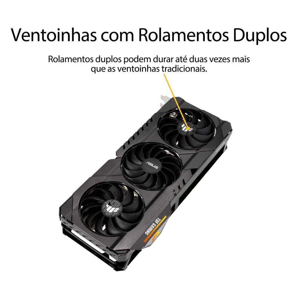 Placa de Vídeo Asus TUF RX 6800 XT GAMING OC, 16G, GDDR6 - TUF-RX6800XT-O16G-GAMING Placa de Vídeo Asus TUF RX 6800 XT GAMING OC, 16G, GDDR6 - TUF-RX6800XT-O16G-GAMING