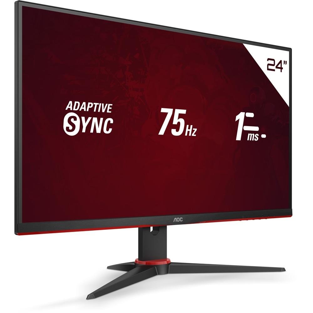 Monitor Gamer AOC Speed 23.8' IPS, Wide, 75 Hz, Full HD, 1ms, Adaptive Sync, VESA, HDMI/VGA - 24G2HE5 Monitor Gamer AOC Speed 23.8' IPS, Wide, 75 Hz, Full HD, 1ms, Adaptive Sync, VESA, HDMI/VGA - 24G2HE5