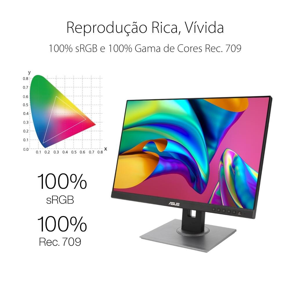 Imagem 15 de 20 do produto Monitor Profissional Asus ProArt 24.1' IPS, Full HD, 100%sRGB, Calman Certified, HDMI/DisplayPort, ProArt Preset/ProArt Palette - PA248QV