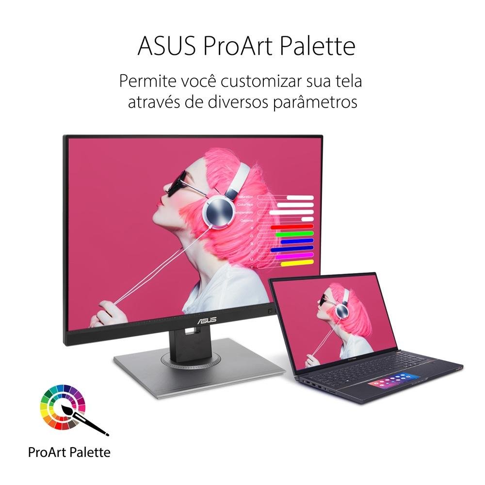 Imagem 9 de 20 do produto Monitor Profissional Asus ProArt 24.1' IPS, Full HD, 100%sRGB, Calman Certified, HDMI/DisplayPort, ProArt Preset/ProArt Palette - PA248QV