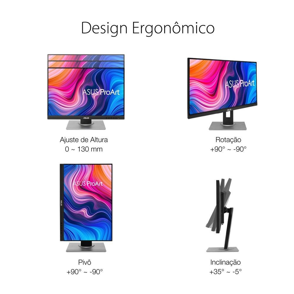 Imagem 11 de 20 do produto Monitor Profissional Asus ProArt 24.1' IPS, Full HD, 100%sRGB, Calman Certified, HDMI/DisplayPort, ProArt Preset/ProArt Palette - PA248QV