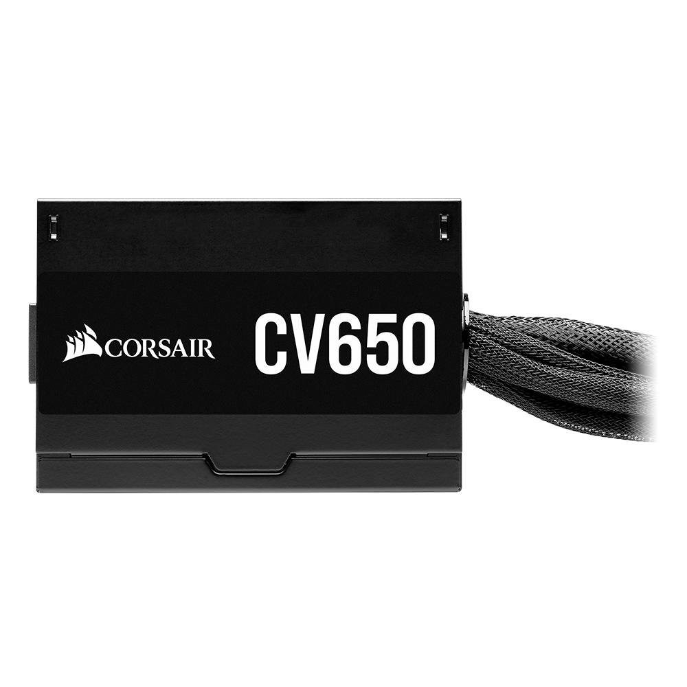 Fonte Corsair CV650, 650W, 80 Plus Bronze, PFC Ativo, Com Cabo, Preto - CP-9020236-BR Fonte Corsair CV650, 650W, 80 Plus Bronze, PFC Ativo, Com Cabo, Preto - CP-9020236-BR
