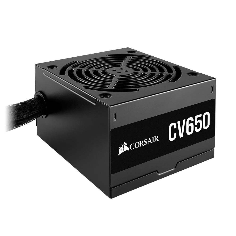 Fonte Corsair CV650, 650W, 80 Plus Bronze, PFC Ativo, Com Cabo, Preto - CP-9020236-BR Fonte Corsair CV650, 650W, 80 Plus Bronze, PFC Ativo, Com Cabo, Preto - CP-9020236-BR