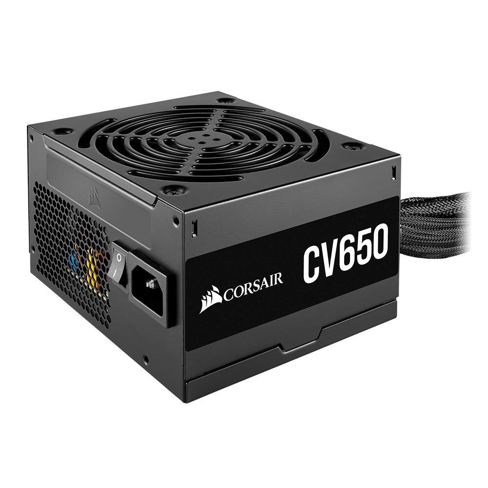 Fonte Corsair CV650, 650W, 80 Plus Bronze, PFC Ativo, Com Cabo, Preto - CP-9020236-BR Fonte Corsair CV650, 650W, 80 Plus Bronze, PFC Ativo, Com Cabo, Preto - CP-9020236-BR