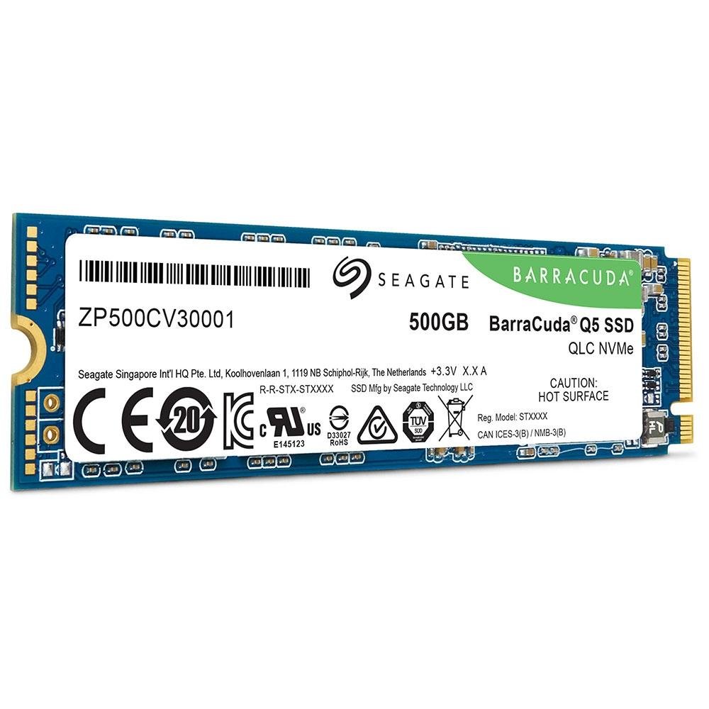 SSD 500 GB Seagate Barracuda Q5, M.2, PCIe G3 x4, Leitura: 2300MB