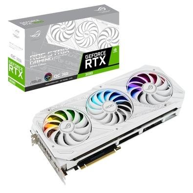 Placa de Vídeo Asus Rog Strix NVIDIA GeForce RTX 3090, 24GB, GDDR6 - ROG-STRIX-RTX3090-O24G-WHITE
