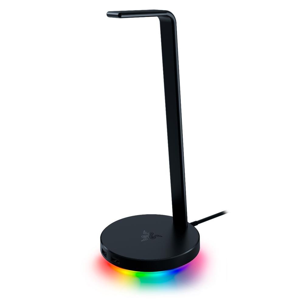 Imagem 4 de 5 do produto Suporte para Headset Gamer Razer Station V2, Surround Sound 7.1, Chroma, 2 Portas USB 3.1 - RC21-01510100-R3U1