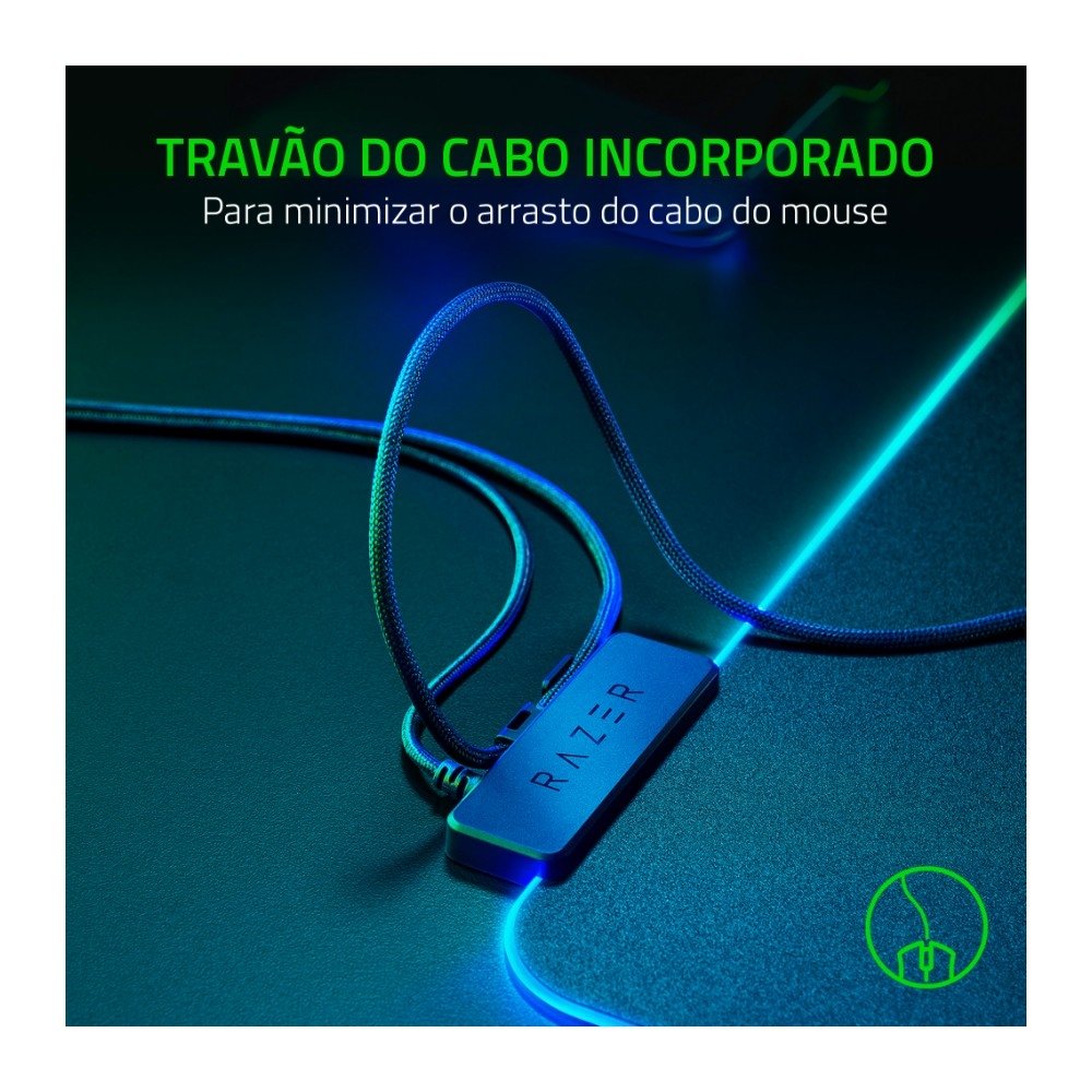 Imagem 5 de 6 do produto Mousepad Gamer Razer Firefly V2, RGB Chroma 19 Zonas, Control/Speed, Médio (355x255mm), Preto - RZ02-03020100