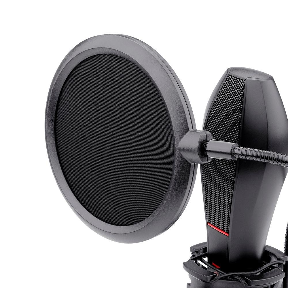 Microfone Gamer e Streamer Redragon Quasar 2, USB, Preto - GM200-1