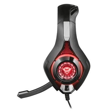 Headset Gamer Trust GXT 313 Nero Headset gamer com microfone ajustável e laterais iluminadas Leve seu jogo para o próximo nível com o GXT 313! Este he