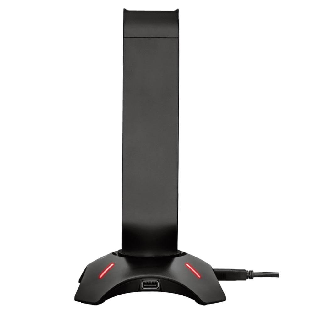 Imagem 2 de 9 do produto Suporte para Headset Gamer GXTrust GXT 265 Cintar, RGB, 2 Portas USB - 23647