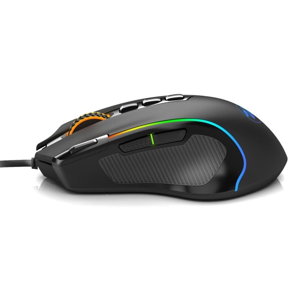 Imagem 7 de 7 do produto Mouse Gamer Redragon Predator, Chroma RGB, 8000DPI, 9 Botões, Preto - M612