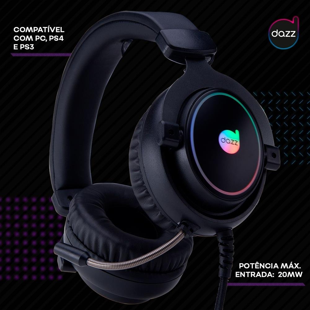 Headset Gamer Dazz Immersion, Som 