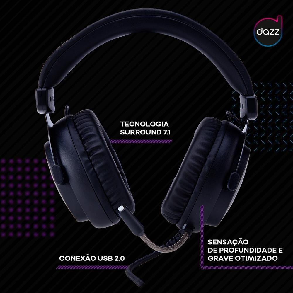 Headset Gamer Dazz Immersion, Som 