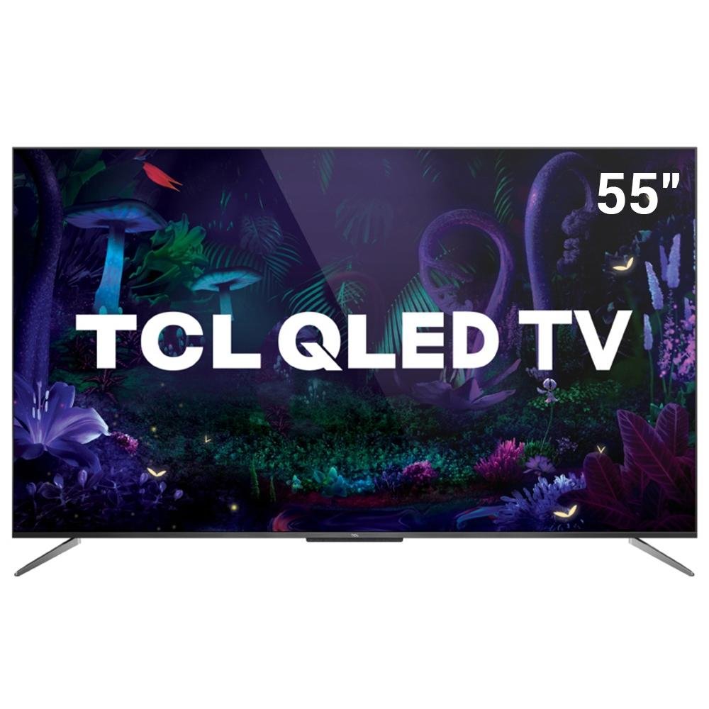 Smart TV TCL 55 Polegadas QLED 4K UHD, Wi-Fi, Bluetooth, 3x HDMI, 2x USB, Google Assistant, Android TV, Dolby Vision, Sem Bordas - 55C715 Smart TV TCL 55 Polegadas QLED 4K UHD, Wi-Fi, Bluetooth, 3x HDMI, 2x USB, Google Assistant, Android TV, Dolby Vision, Sem Bordas - 55C715