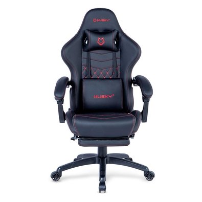Cadeira Gamer Husky Tempest 700, Até 145kg, Almofadas, Reclinável 150º, PU, Descanso para Pés, Preta e Vermelha - HCG700PTVR
