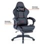 Cadeira Gamer Husky Tempest 700, Até 145kg, Almofadas, Reclinável 150º, PU, Descanso para Pés, Preta e Vermelha - HCG700PTVR