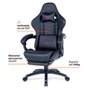 Cadeira Gamer Husky Tempest 700, Até 145kg, Almofadas, Reclinável 150º, PU, Descanso para Pés, Preta e Vermelha - HCG700PTVR