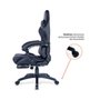 Cadeira Gamer Husky Tempest 700, Até 145kg, Almofadas, Reclinável 150º, PU, Descanso para Pés, Preta e Vermelha - HCG700PTVR